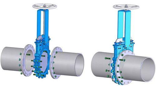 閥門與管道法連接示意圖 閥門與管道法連接示意圖